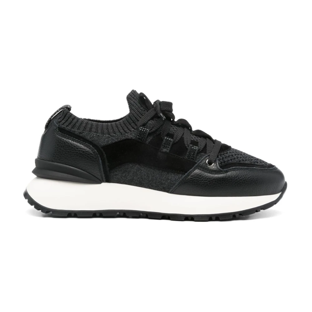 Doucal’s Panelled Sneakers Dames Schoenen Zwart