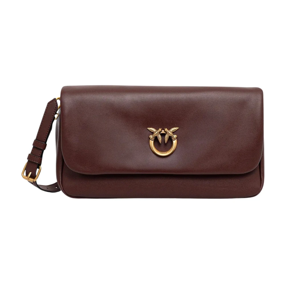 PINKO Brown Calf Leather Bos Taurus Shoulder Bag - Image 2