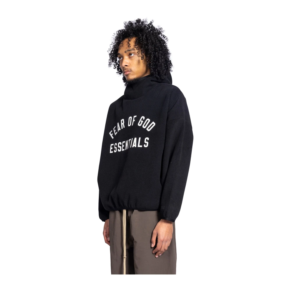 Fear Of God Zwarte hoodie met geborsteld garen Black Heren