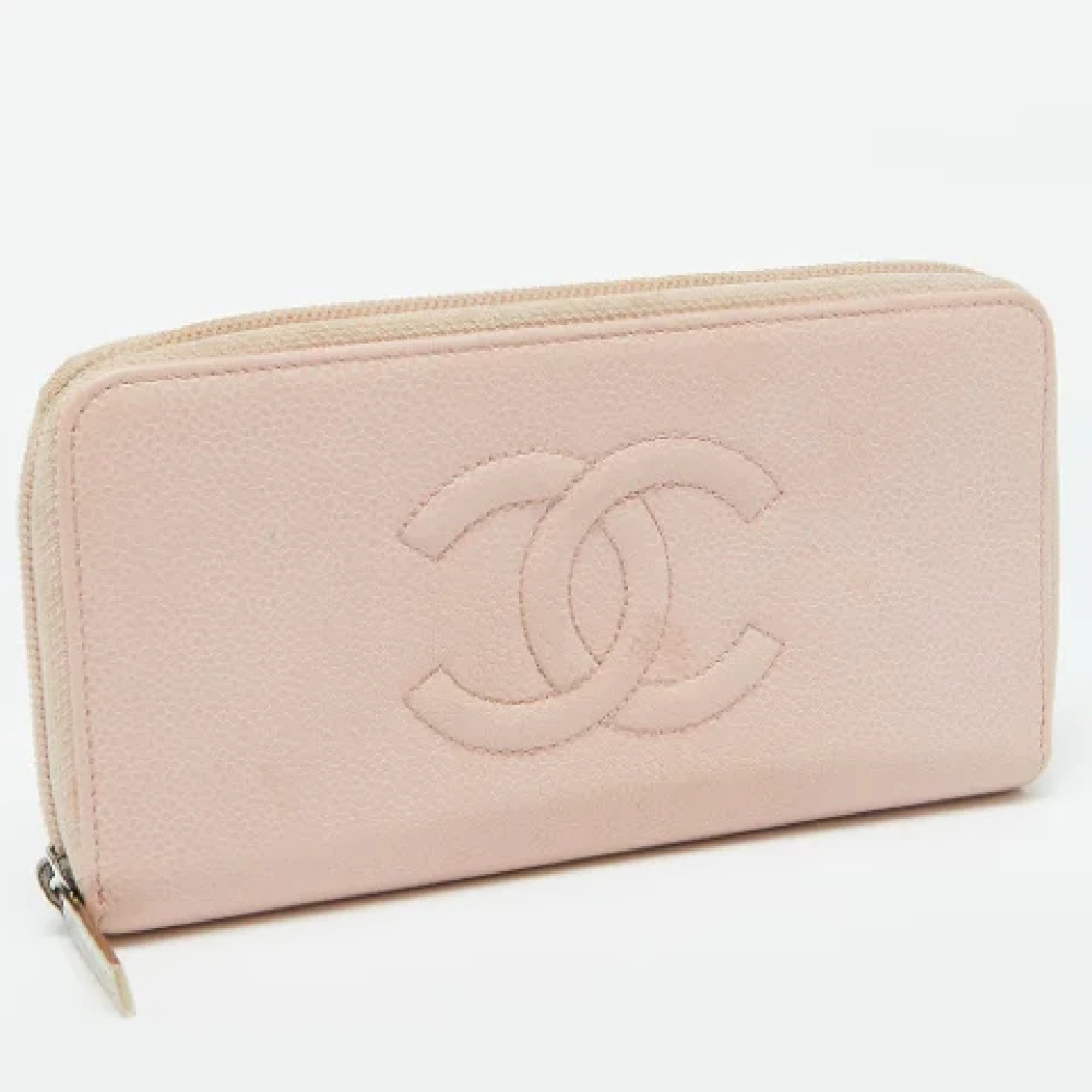 Chanel Vintage Pre-owned Leather wallets Pink Dames
