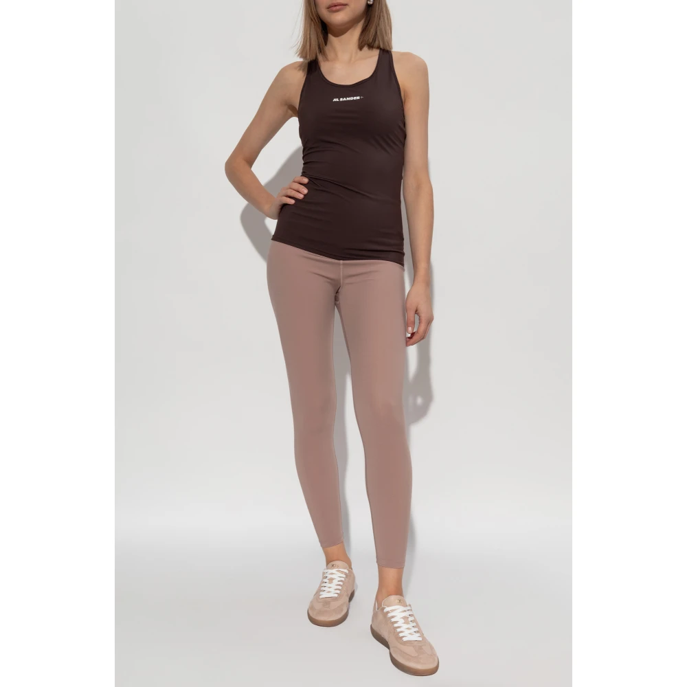 Jil Sander Sporttop met logo Brown Dames