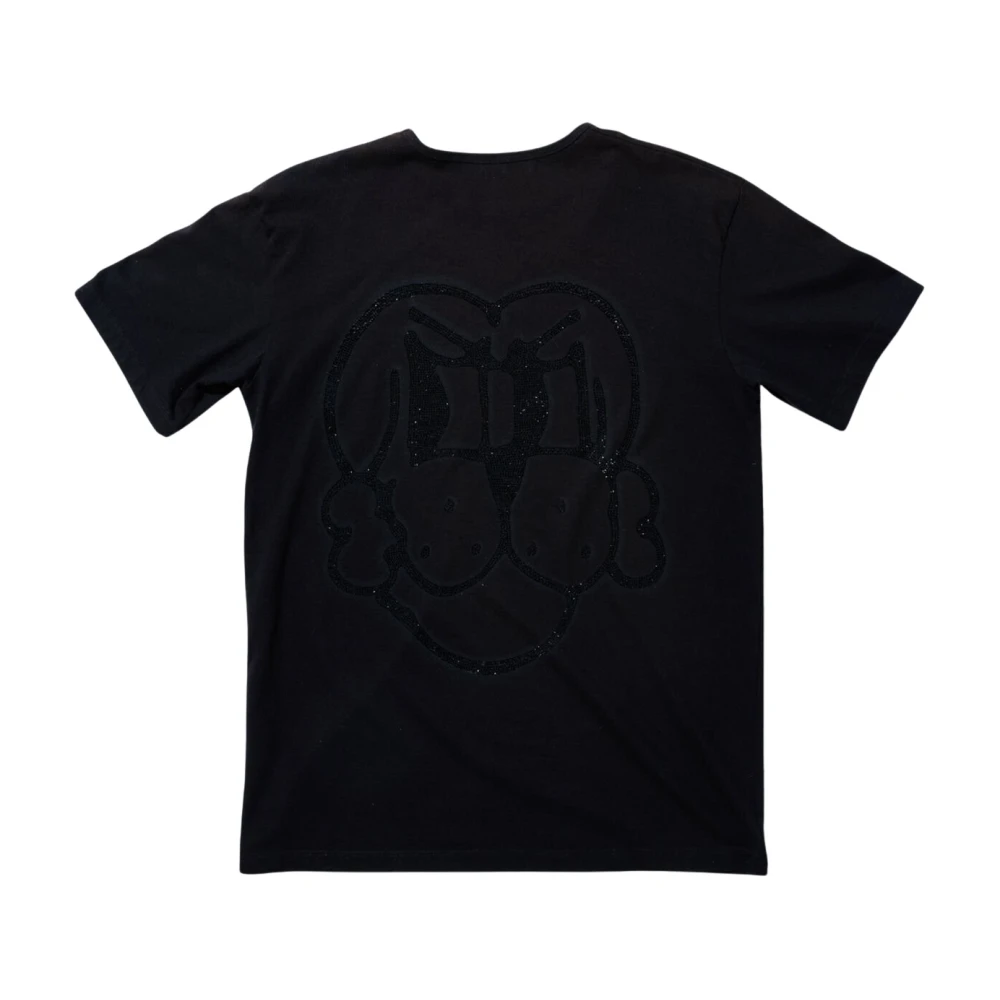 Chito Men's Black T-Shirts, L, Logo Motif T-Shirt