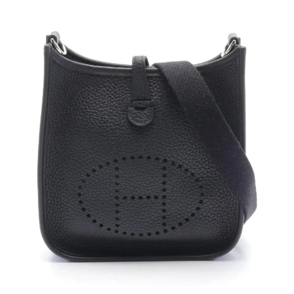 Hermès Vintage Pre-owned Leather crossbody-bags Black Dames