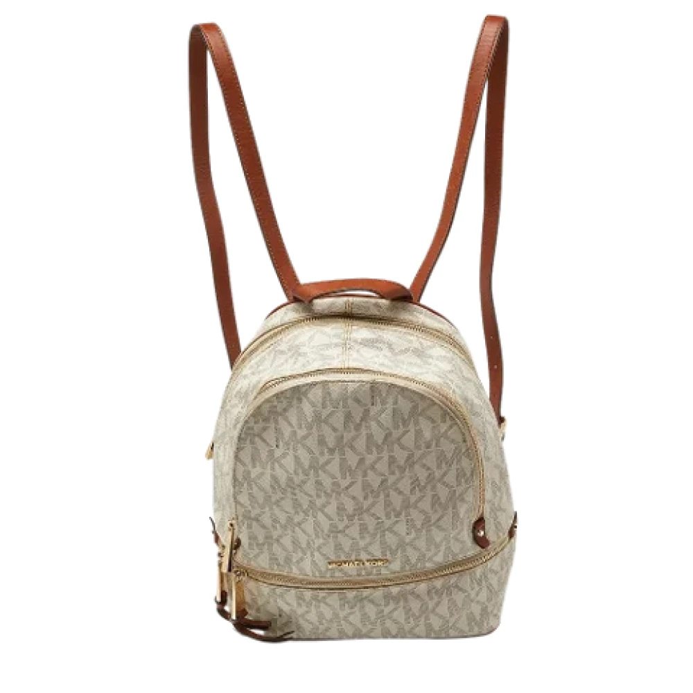 Michael Kors Pre-owned Coated canvas backpacks White Dames