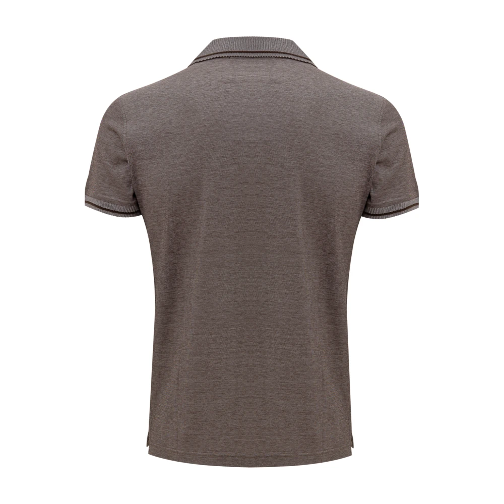 Corneliani Polo met kraagdetail Brown Heren