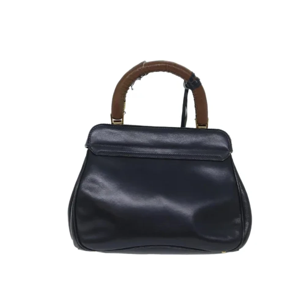 Gucci Vintage Pre-owned Leather handbags Blue Dames