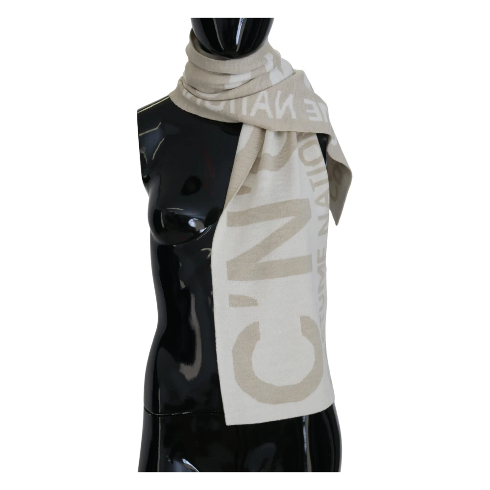 Costume National Elegant Beige Wollen Sjaal Beige Unisex