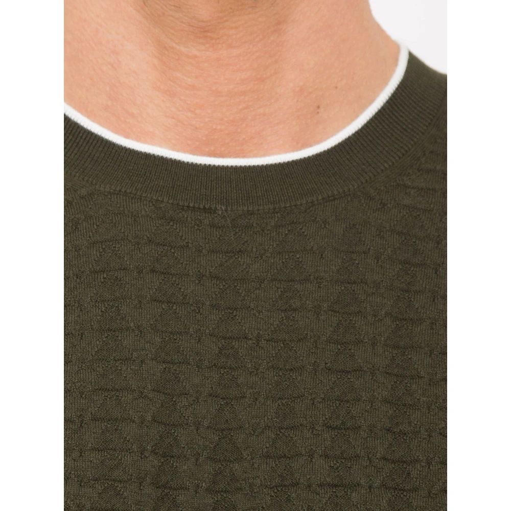 Paolo Pecora Groen Crew Neck Shirt Green Heren