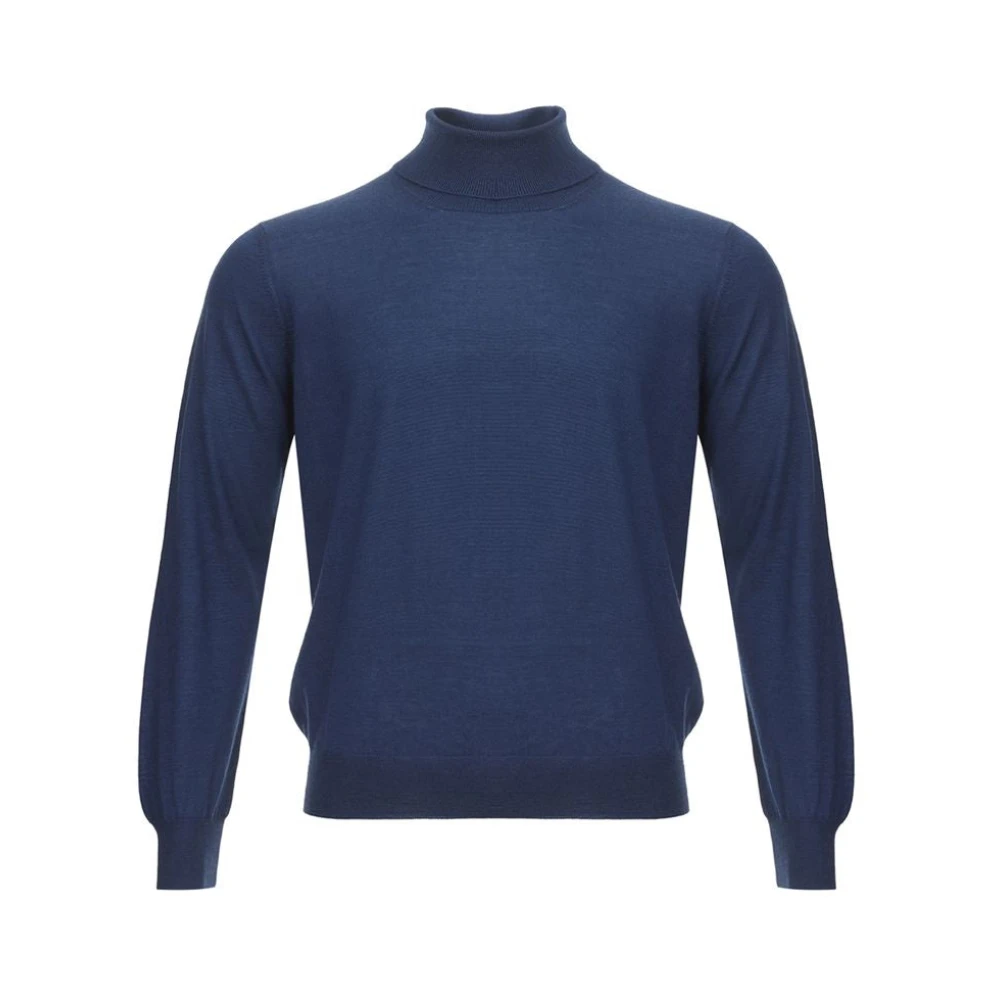 Gran Sasso Elegante Kasjmiertrui in Serene Blauw Blue Heren