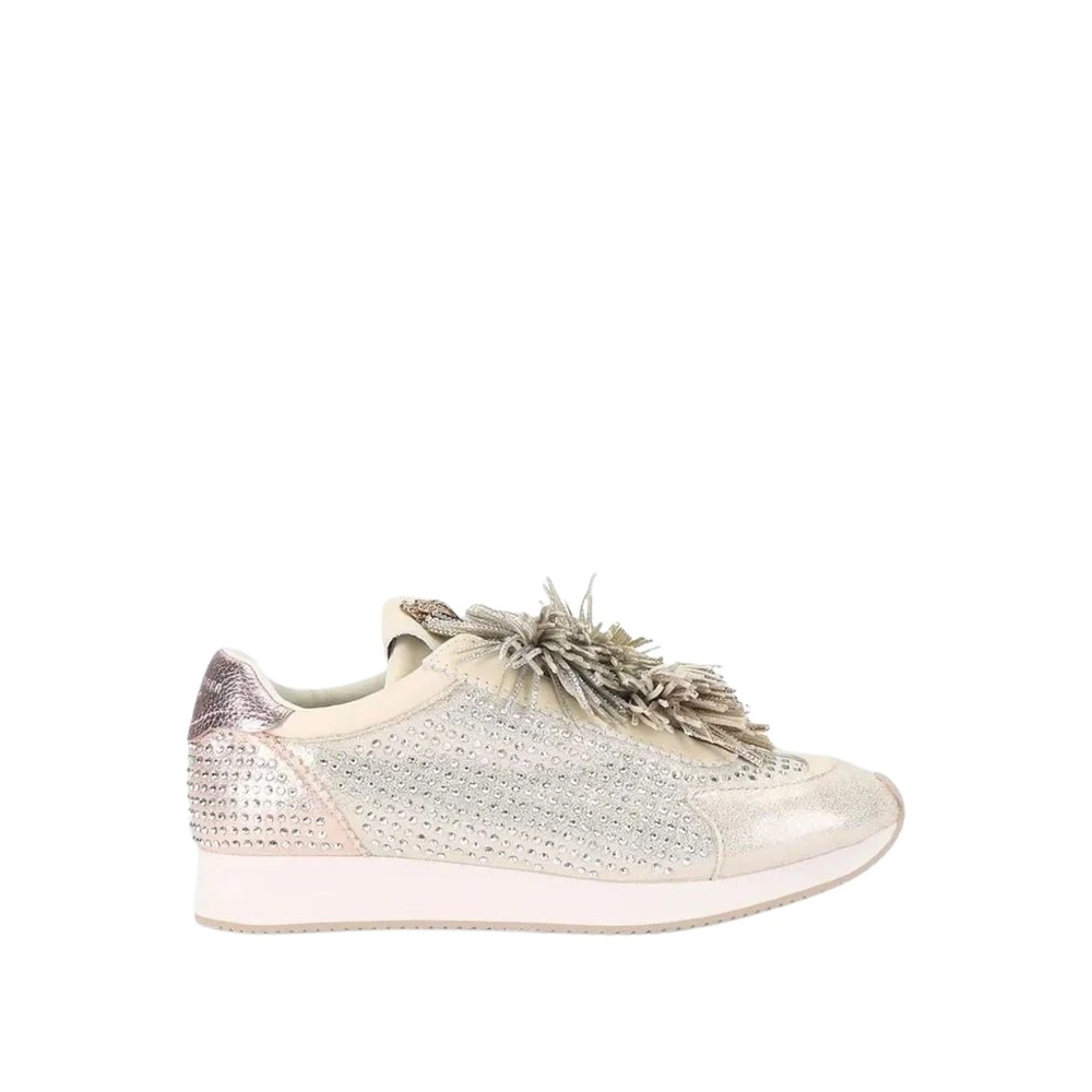 Kurt Geiger Kurt Geiger Dames Islington Pom Sneaker Dames Schoenen Beige