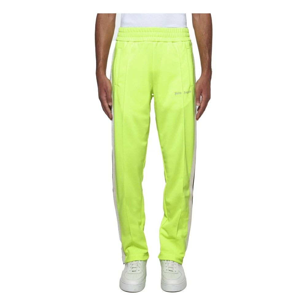 Palm Angels Fluo Gele Track Pants met Strepen Green Heren