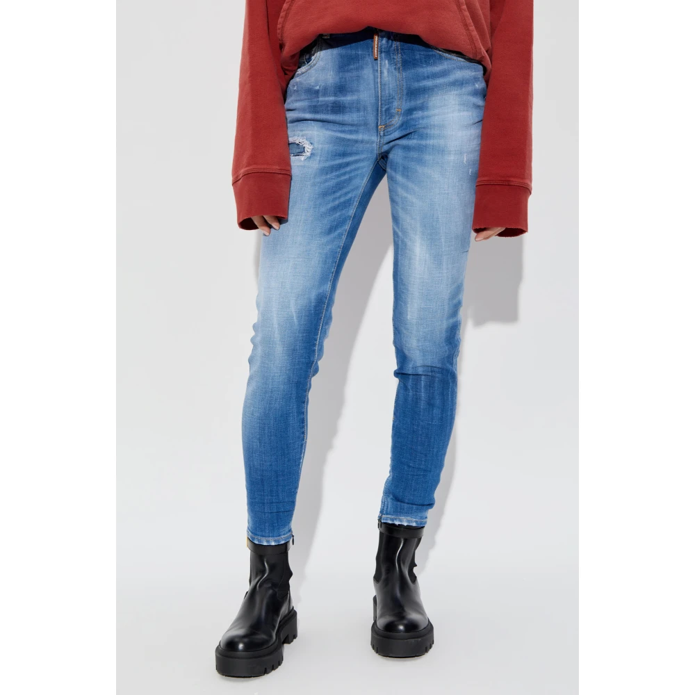 Dsquared2 Jeans High Waits Twiggy Jean Blue Dames