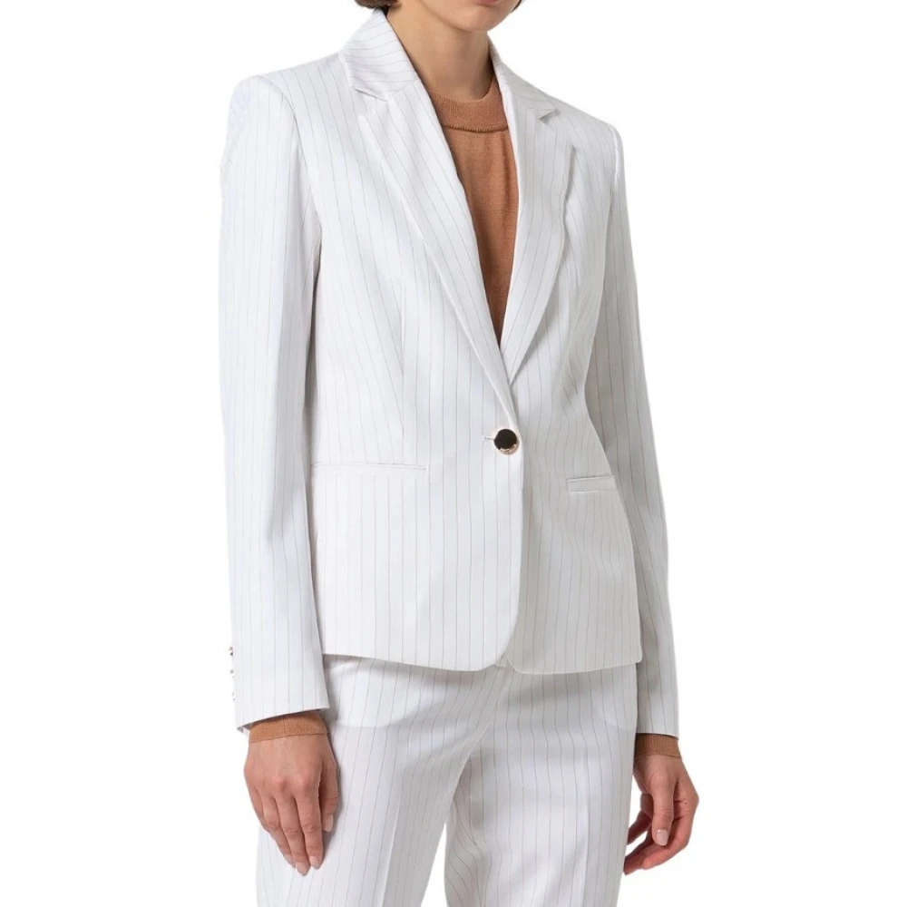 Fracomina Women's White Blazer Jacket - Blazers - M - Jackets