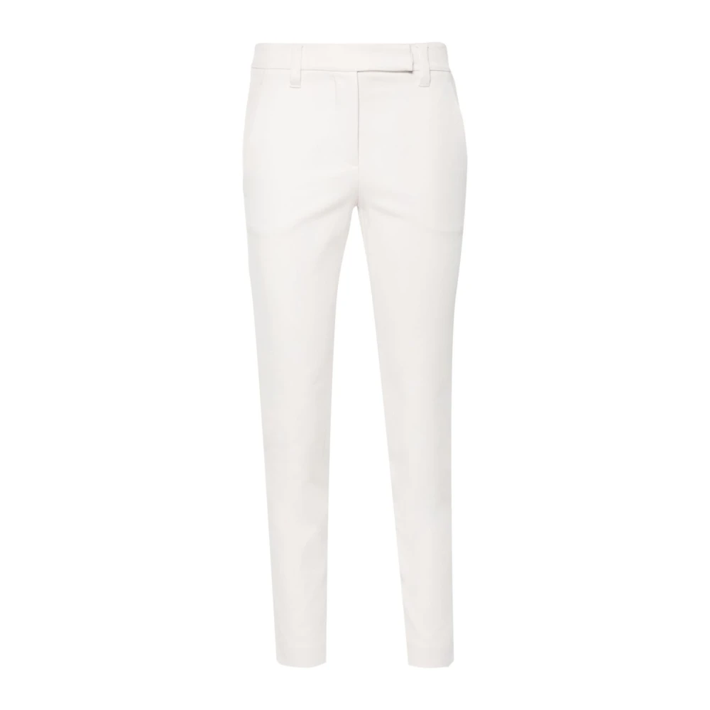 BRUNELLO CUCINELLI Beige Slim Fit Broek Beige Dames