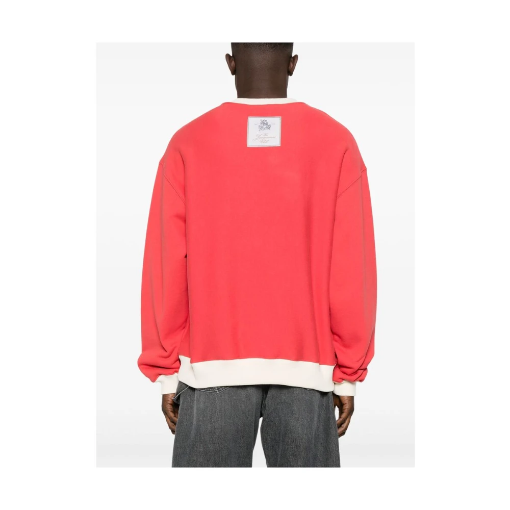 Jacquemus Klaproos Rode Crew Neck Sweatshirt Red Heren