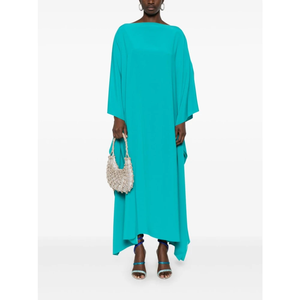 Gianluca Capannolo Blauwe Boothals Kaftan Jurk Blue Dames