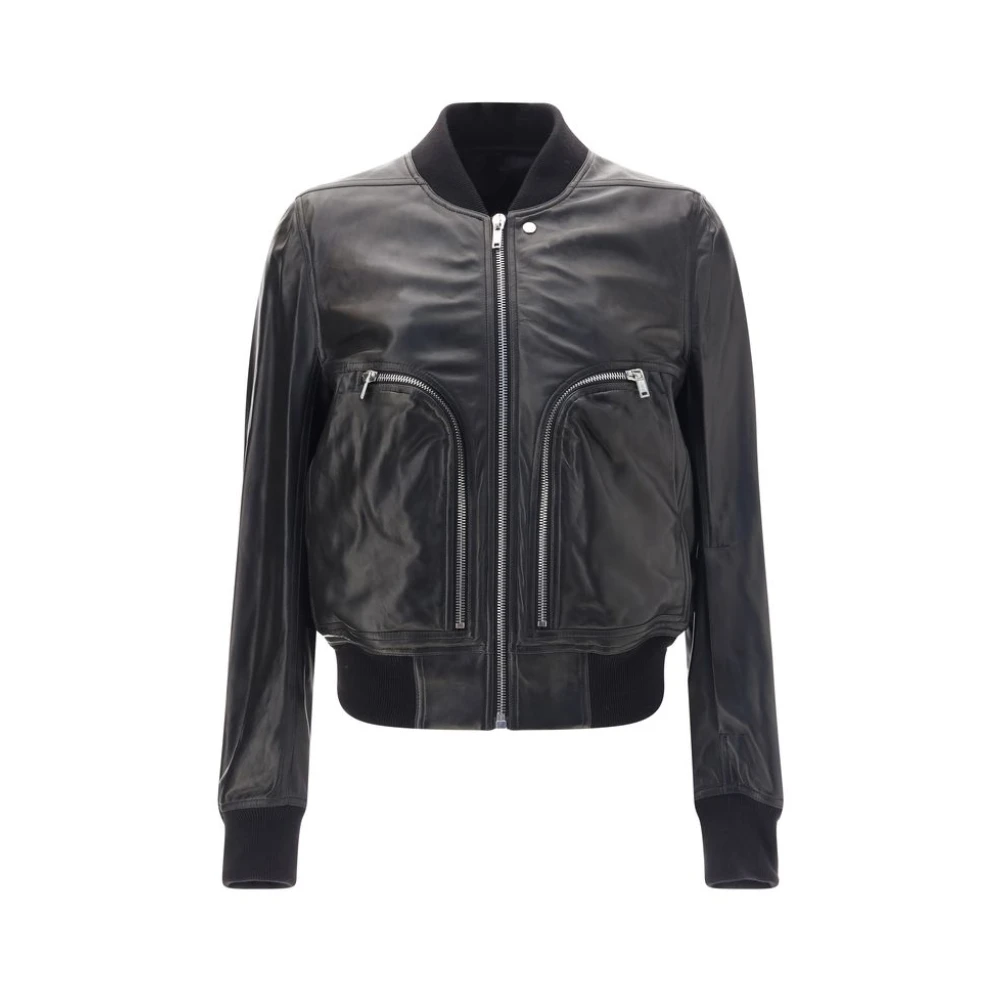 Rick Owens Men's Black Bauhaus Flight Leather Jacket
