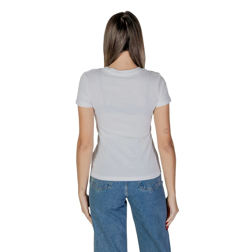 Calvin Klein Jeans Wit Katoenen Dames T-shirt Lente Zomer White Dames