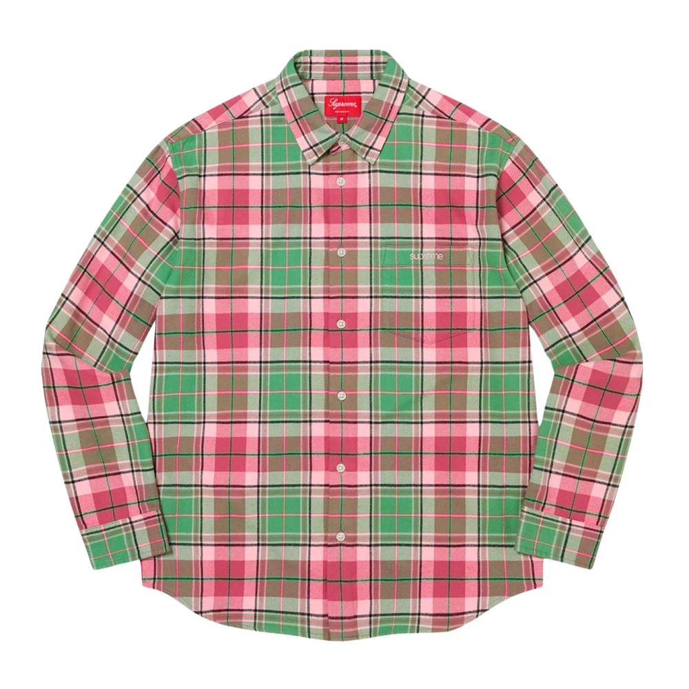 Supreme Beperkte Oplage Roze Flanellen Overhemd Fw22 Multicolor Heren
