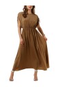 mingai-camel-midi-jurk