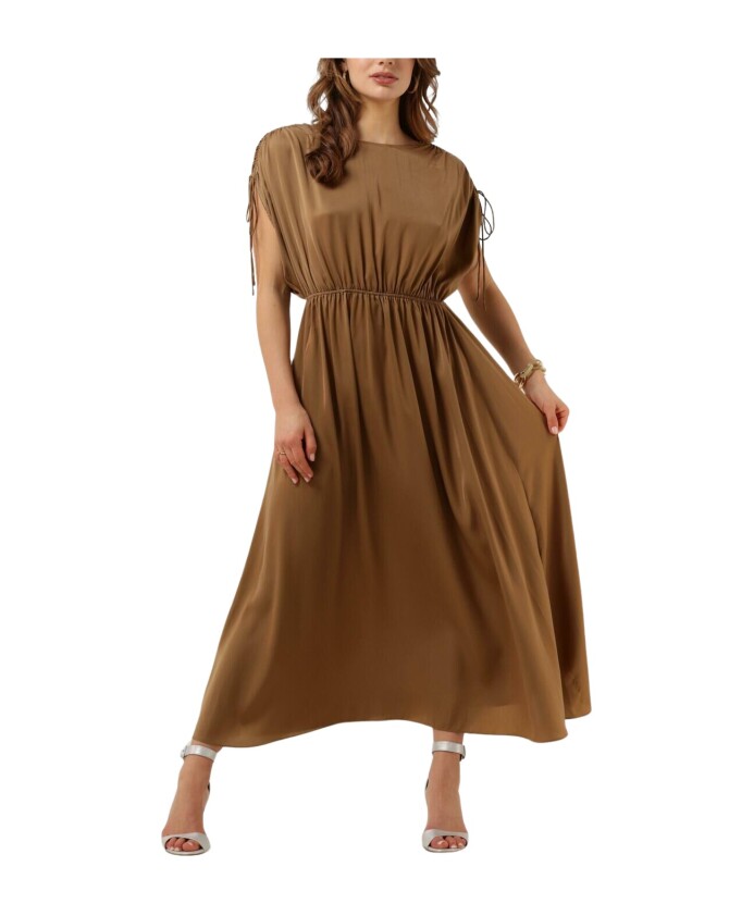 mingai-camel-midi-jurk