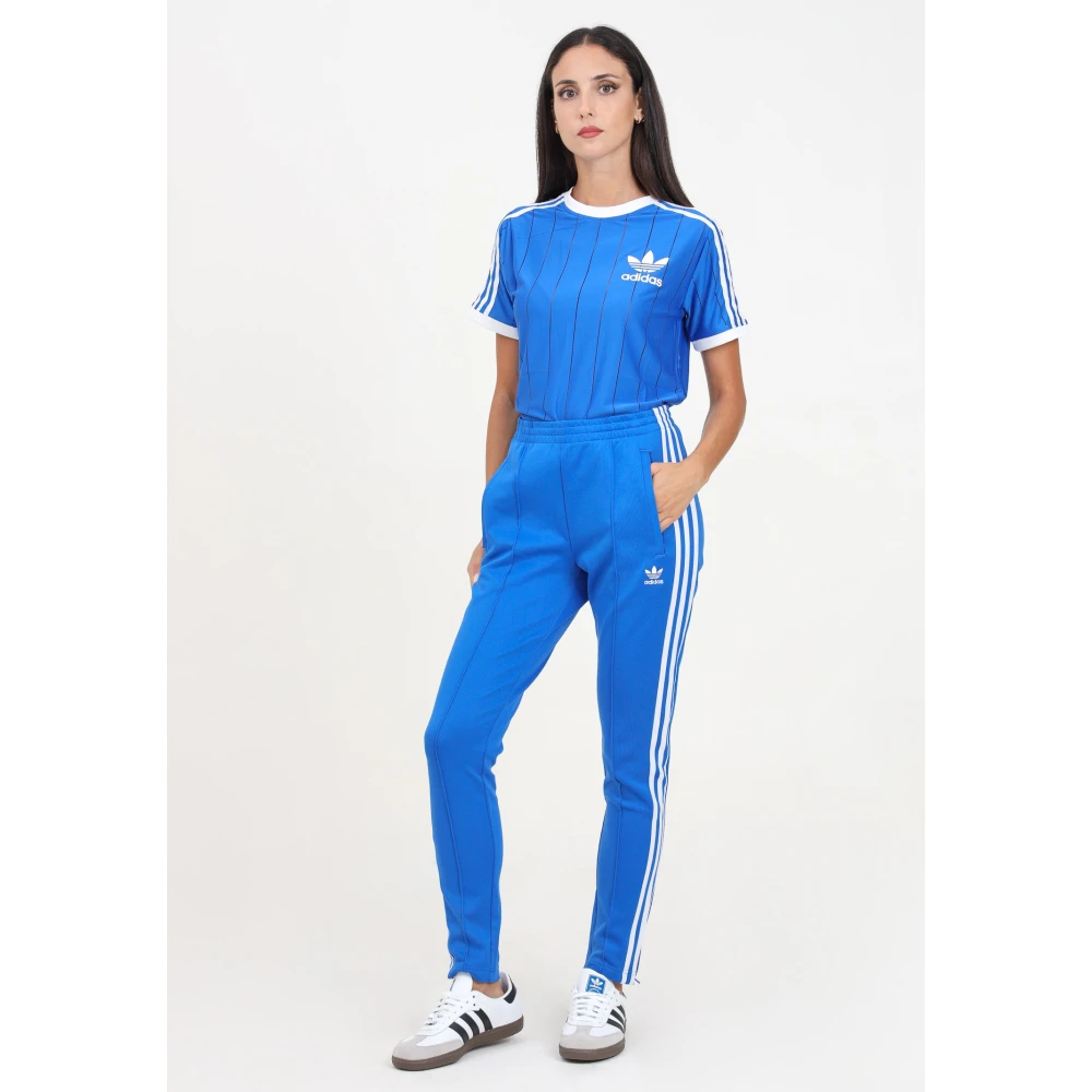adidas Originals Sportieve Blauwe Damesbroek Adicolor SST Blue Dames