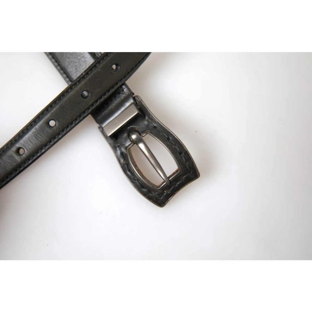 Ermanno Scervino Exquise Italiaanse leren riem met metalen gesp Brown Heren