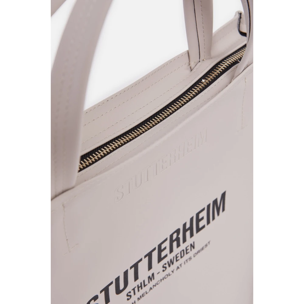 Stutterheim Slanke Waterdichte Tote Tas Beige Dames