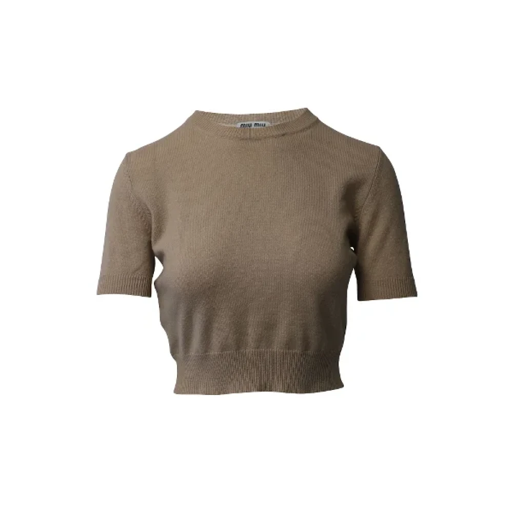 Miu Pre-owned Cashmere tops Brown Dames