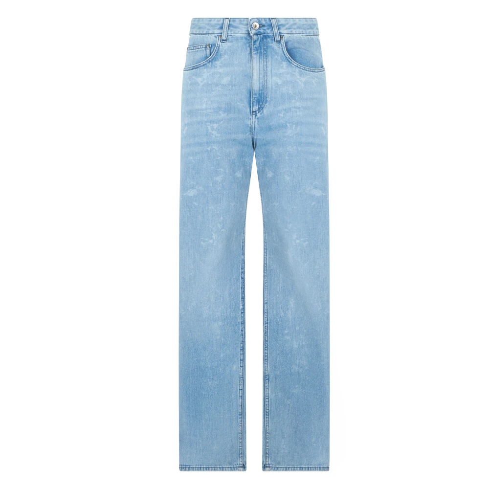 Rabanne Women's Blue Straight Fit Jeans, W27, Straight Jeans In Cotton