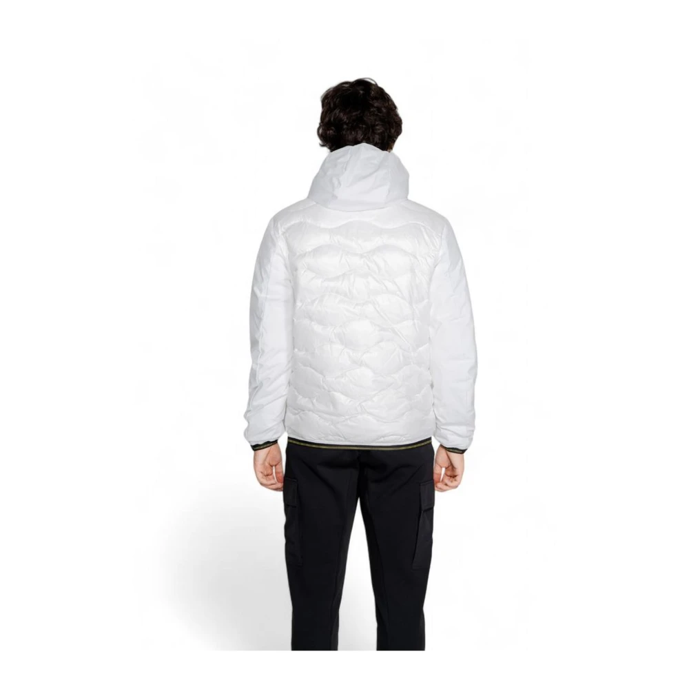 Blauer Witte blend jas voor mannen White Heren