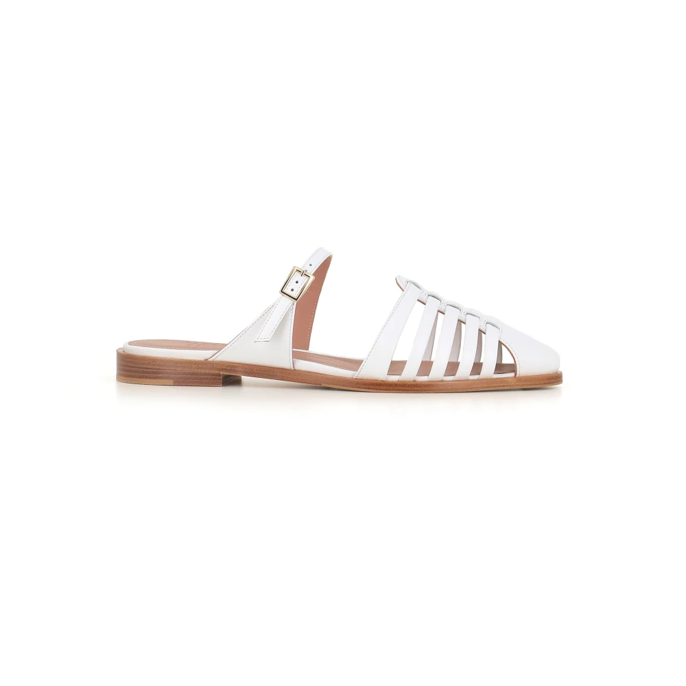 Malone Souliers Witte leren slingback schoenen White Dames