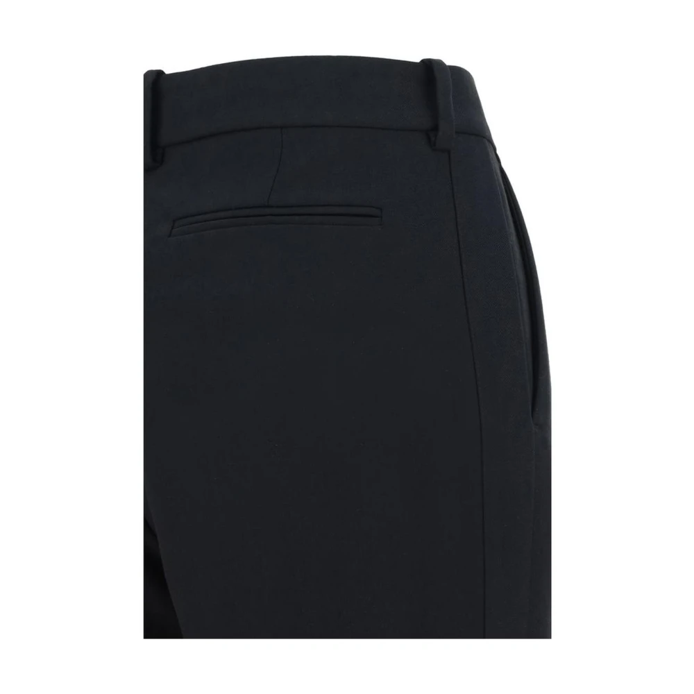 The Row Zwarte wollen rechte broek Black Dames