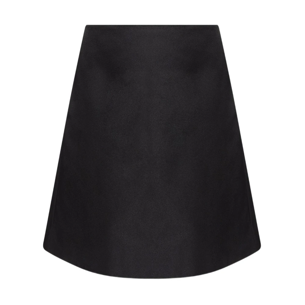 Alexander Mcqueen Women's Black Satin A-Line Skirt - Midi Skirts - Xs - Skirts