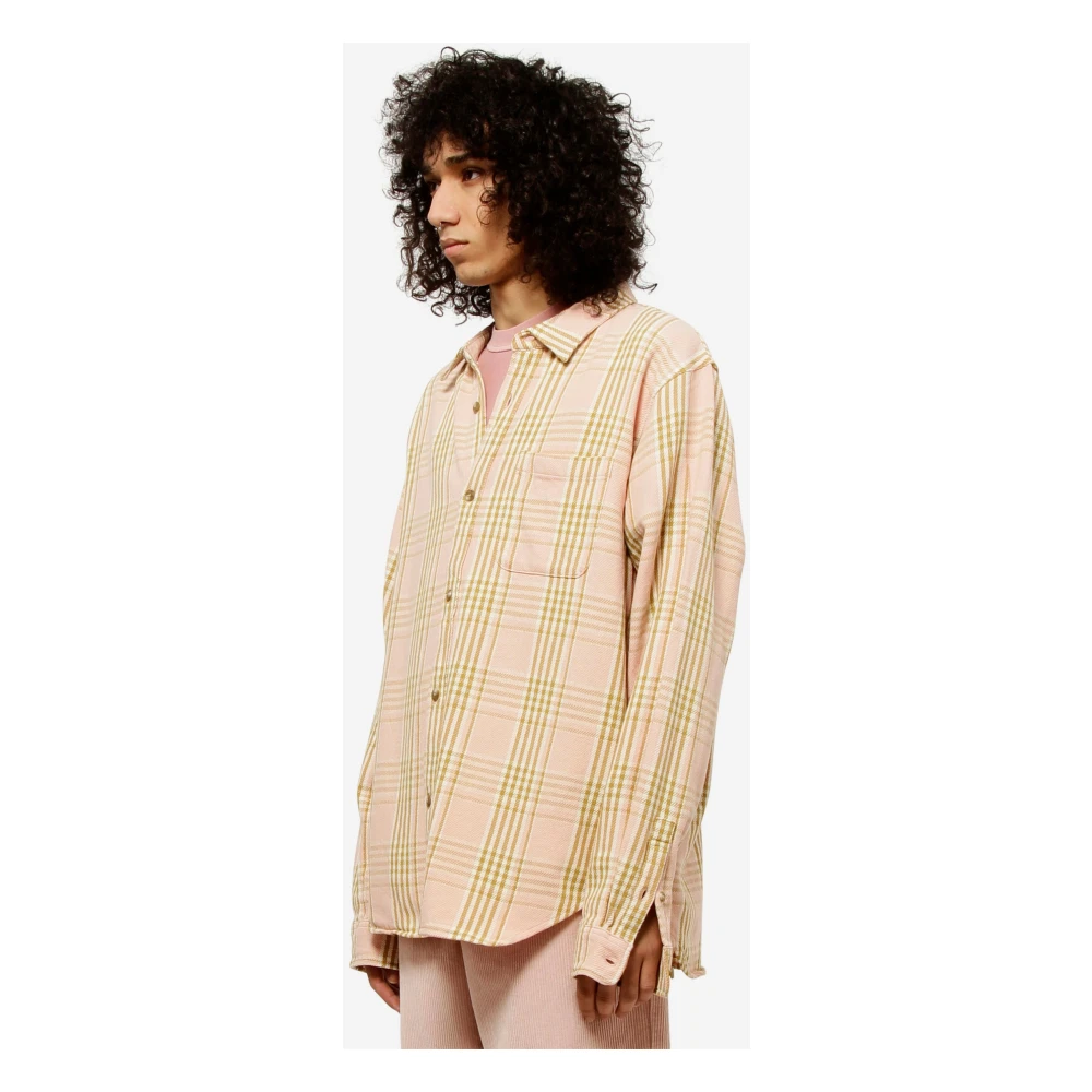 Stüssy Geruite Katoenen Overhemd in Roze Pink Heren
