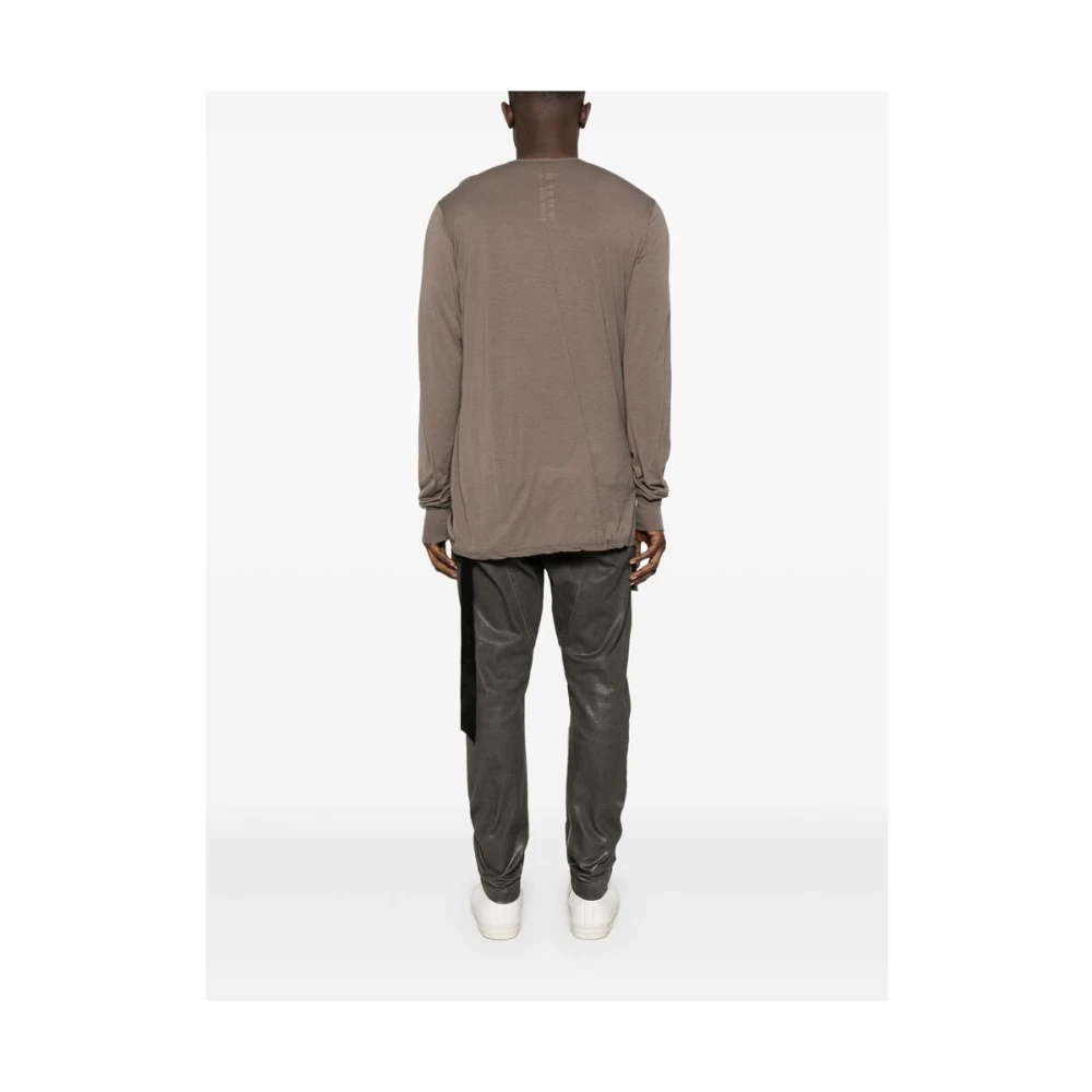 Rick Owens Donkere Schaduw Crew Neck Lange Mouwen Brown Heren