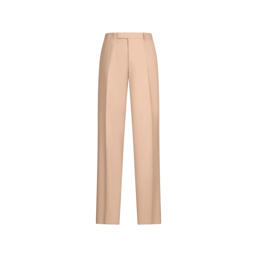 Dior Men's Beige Straight Trousers, M, Metallic Bar Trousers