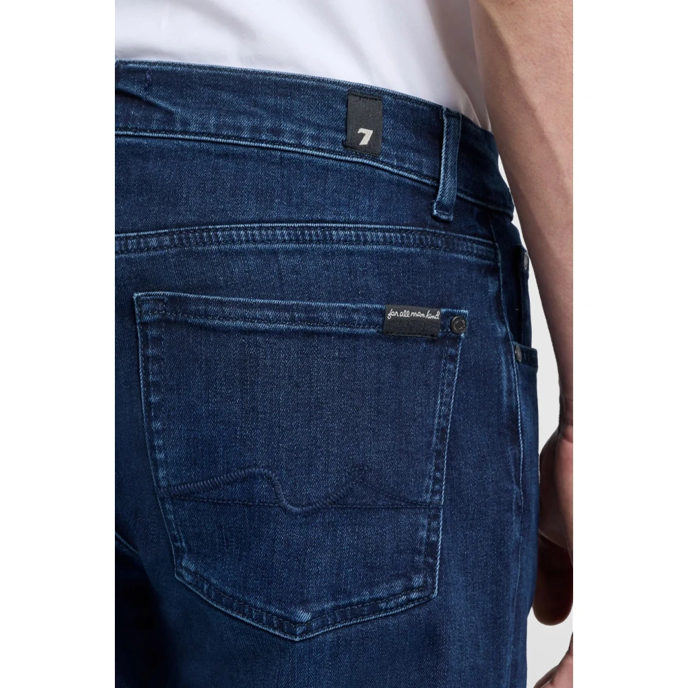 7 For All Mankind Slim Fit Jeans Donkerblauw Blue Heren
