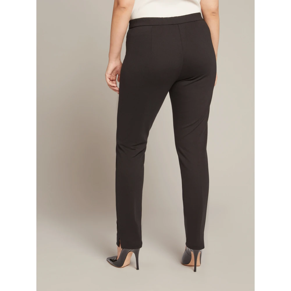 Elena Mirò Rechte broek in Milano-stof Black Dames