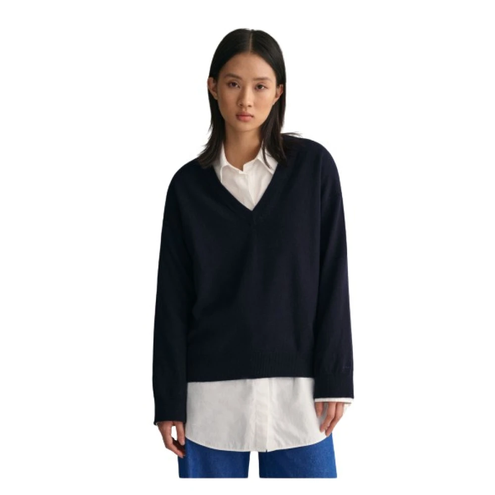 Knitwear > V-neck Knitwear - - Gant - Modalova