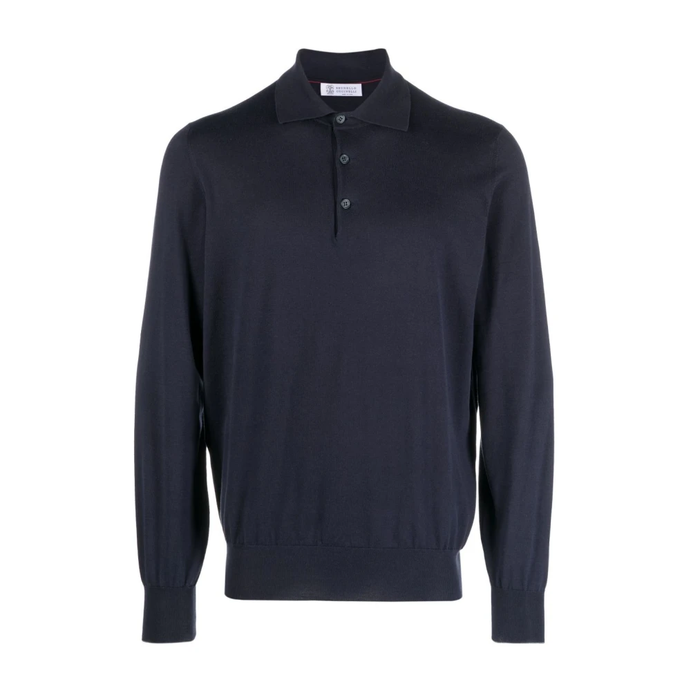 BRUNELLO CUCINELLI Klassieke Polo Shirt Cw425 Blue Heren