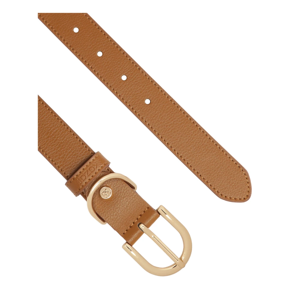 Kazar Smalle bruin gladleren riem Brown Dames