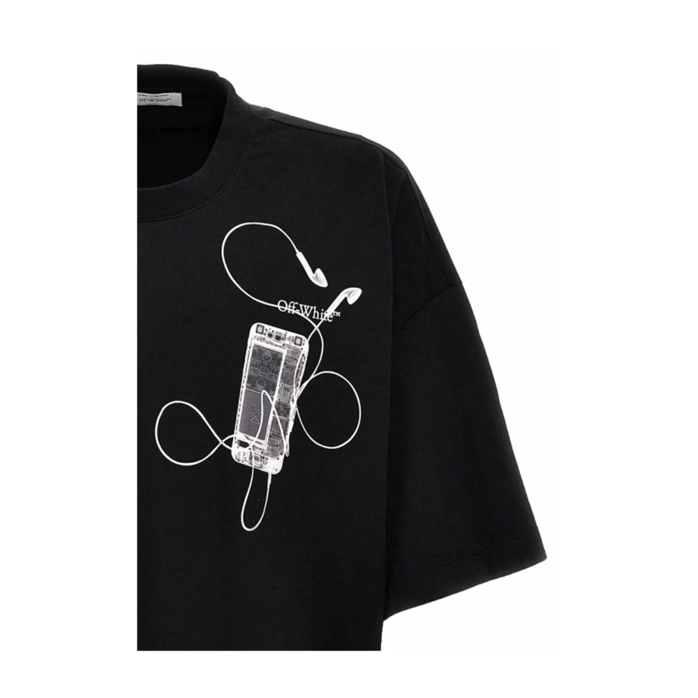 Off White Casual Katoenen T-Shirt Black Heren