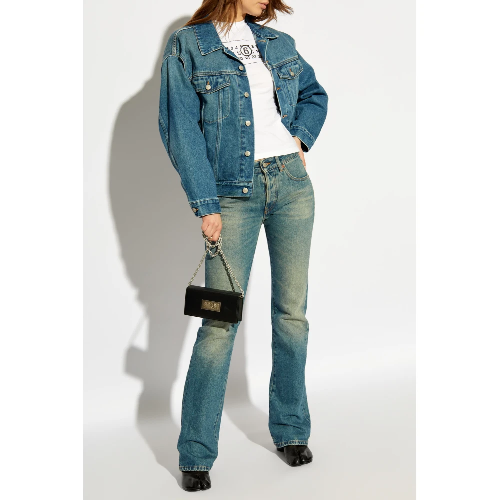 MM6 Maison Margiela Denim Flares Blue Dames