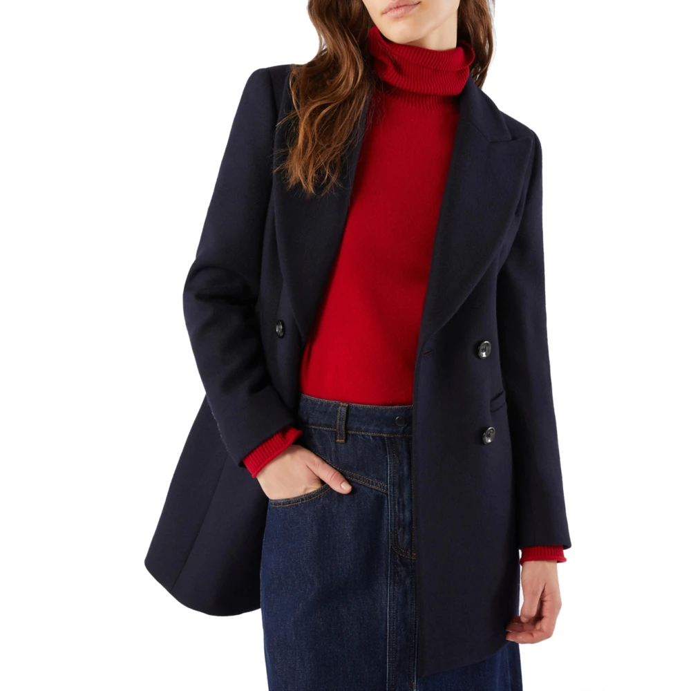 Pennyblack Blauwe Wollen Blazerjas Gioia Blue Dames