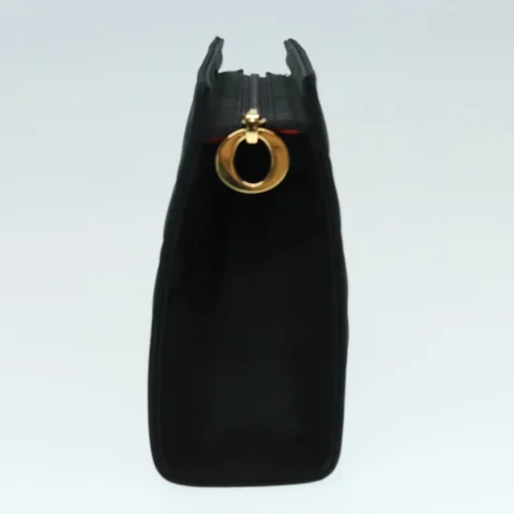 Dior Vintage Pre-owned Nylon pouches Black Dames