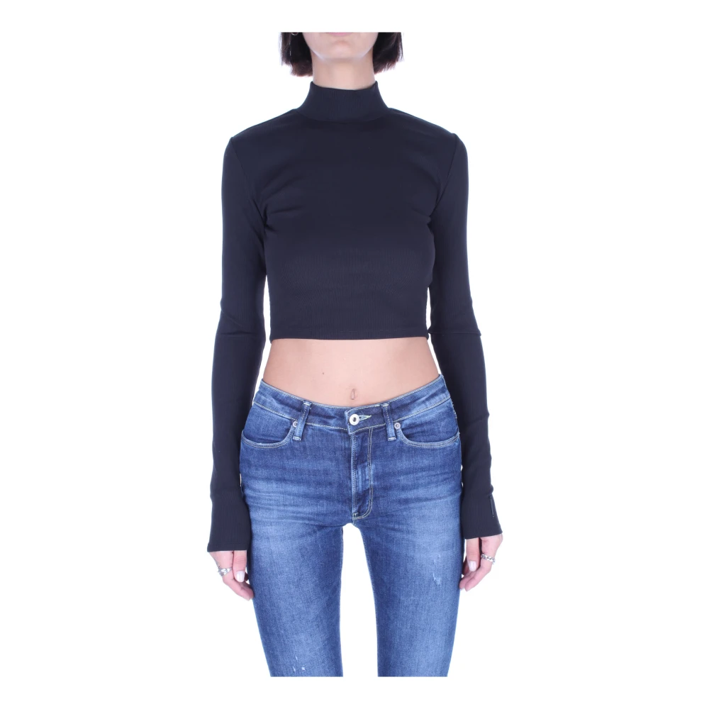 Calvin Klein Zwarte Sweaters met Uitgesneden Details Black Dames