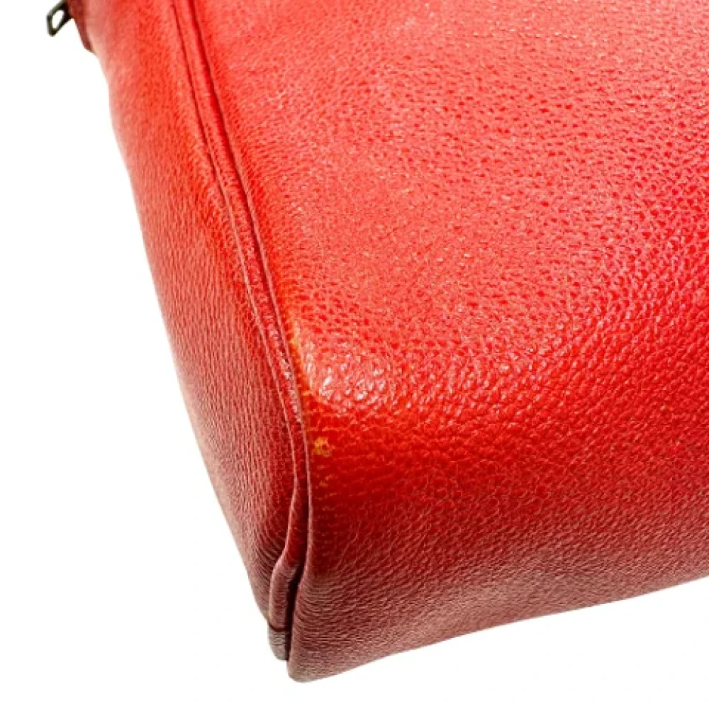 Hermès Vintage Pre-owned Fabric shoulder-bags Red Dames