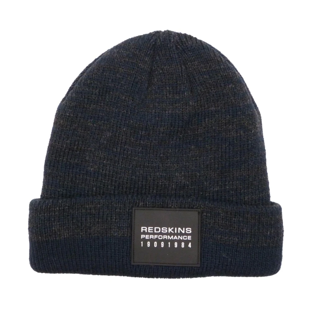 Redskins Blauwe Logo Patch Beanie Blue Heren
