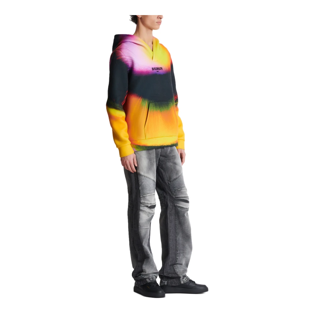 Balmain Neopreen hoodie met Ibby Njoya print Multicolor Heren